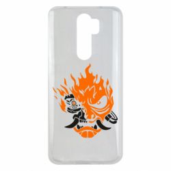 Чехол для Xiaomi Redmi Note 8 Pro Cyberpunk 2077 fire - PrintSalon