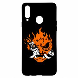 Чехол для Samsung A20s Cyberpunk 2077 fire - PrintSalon