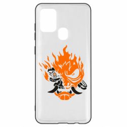 Чехол для Samsung A21s Cyberpunk 2077 fire - PrintSalon