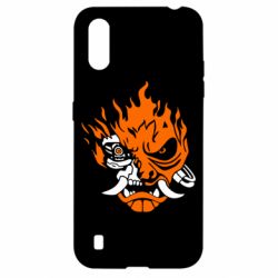 Чехол для Samsung A01/M01 Cyberpunk 2077 fire - PrintSalon