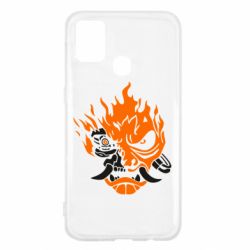 Чехол для Samsung M31 Cyberpunk 2077 fire - PrintSalon