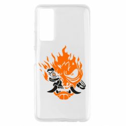 Чехол для Huawei P Smart 2021 Cyberpunk 2077 fire - PrintSalon