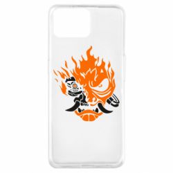 Чехол для Oppo A73 Cyberpunk 2077 fire - PrintSalon