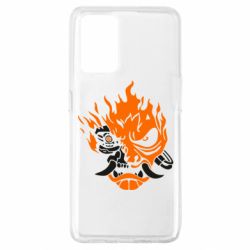 Чехол для Oppo A74 4G Cyberpunk 2077 fire - PrintSalon
