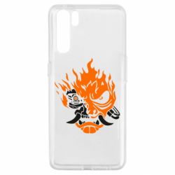 Чехол для Oppo A91/Reno3 Cyberpunk 2077 fire - PrintSalon