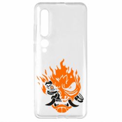 Чехол для Xiaomi Mi10/10 Pro Cyberpunk 2077 fire - PrintSalon