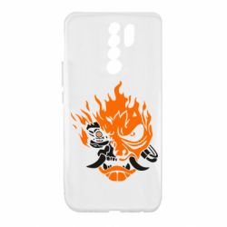 Чехол для Xiaomi Redmi 9 Cyberpunk 2077 fire - PrintSalon