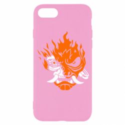 Чехол для iPhone SE 2022 Cyberpunk 2077 fire-PrintSalon Чехол для iPhone SE 2022 Cyberpunk 2077 fire