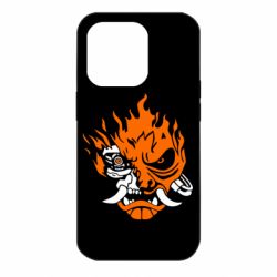 Чехол для iPhone 14 Pro Cyberpunk 2077 fire - PrintSalon