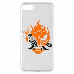 Чехол для iPhone 7 Cyberpunk 2077 fire - PrintSalon