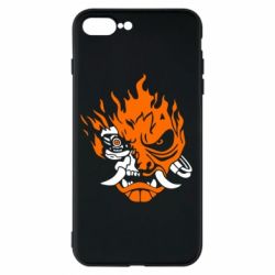 Чехол для iPhone 8 Plus Cyberpunk 2077 fire