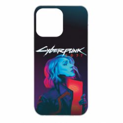 Чехол для iPhone 14 Pro Max Cyberpunk Girl Portrait