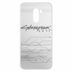 Чехол для Xiaomi Pocophone F1 Cyberpunk gray logo - PrintSalon