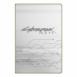 Блокнот с принто Cyberpunk gray logo - PrintSalon