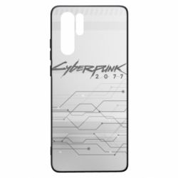 Чехол для Huawei P30 Pro Cyberpunk gray logo