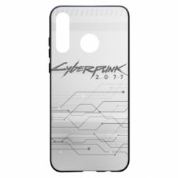Чехол для Huawei P30 Lite Cyberpunk gray logo - PrintSalon