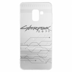 Чехол для Samsung A8 2018 Cyberpunk gray logo - PrintSalon