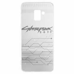 Чехол для Samsung A8+ 2018 Cyberpunk gray logo - PrintSalon