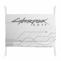 Прапор Cyberpunk gray logo