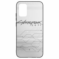 Чехол для Samsung A02s/M02s Cyberpunk gray logo - PrintSalon