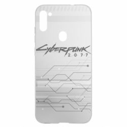 Чехол для Samsung A11/M11 Cyberpunk gray logo - PrintSalon