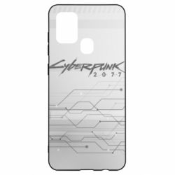 Чехол для Samsung A21s Cyberpunk gray logo - PrintSalon