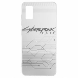 Чехол для Samsung A41 Cyberpunk gray logo - PrintSalon
