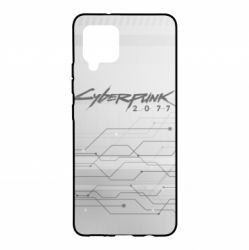 Чехол для Samsung A42 5G Cyberpunk gray logo