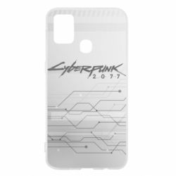 Чехол для Samsung M31 Cyberpunk gray logo - PrintSalon