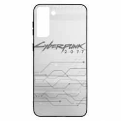 Чехол для Samsung S21 Ultra Cyberpunk gray logo - PrintSalon