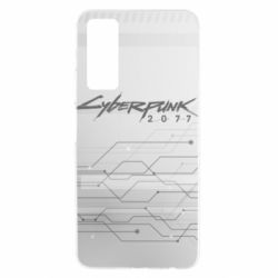 Чехол для Huawei P Smart 2021 Cyberpunk gray logo - PrintSalon