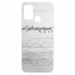 Чехол для Oppo A53/A32/A33 Cyberpunk gray logo