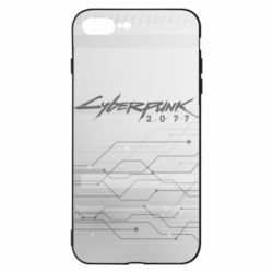 Чехол для iPhone 8 Plus Cyberpunk gray logo