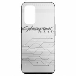 Чехол для Oppo Reno 5 4G Cyberpunk gray logo - PrintSalon