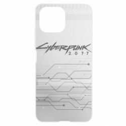 Чехол для Xiaomi Mi11 Lite Cyberpunk gray logo - PrintSalon