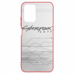 Чехол для Xiaomi Redmi Note 10 Cyberpunk gray logo - PrintSalon