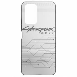 Чехол для Xiaomi Redmi Note 10 Pro Cyberpunk gray logo - PrintSalon