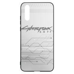 Чехол для Huawei P20 Cyberpunk gray logo - PrintSalon