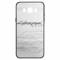 Чехол для Samsung J7 2016 Cyberpunk gray logo - PrintSalon