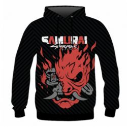 Мужское 3D худи Cyberpunk samurai - PrintSalon