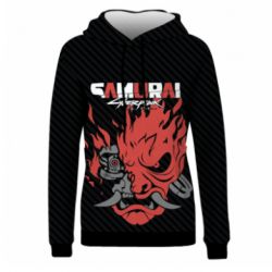 Женское 3D худи Cyberpunk samurai