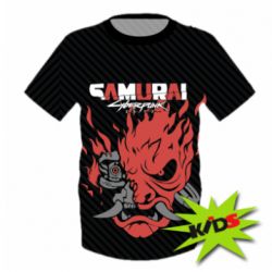 Детская 3D футболка Cyberpunk samurai - PrintSalon