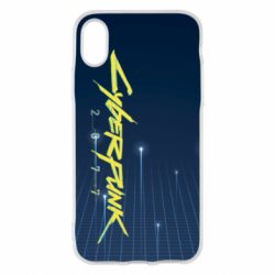 Чехол для iPhone X/Xs Cyberpunk with background - PrintSalon