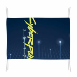 Флаг Cyberpunk with background - PrintSalon