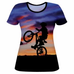 Жіноча 3D футболка Cyclist - PrintSalon