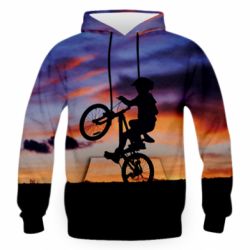 Чоловіче 3D худі Cyclist - PrintSalon