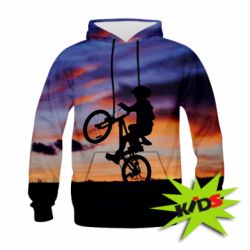 Дитяче 3D худі Cyclist - PrintSalon