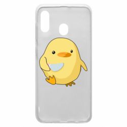 Чехол для Samsung A20 Цыпленок с ножом мем - PrintSalon