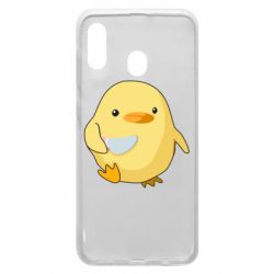 Чехол для Samsung A30 Цыпленок с ножом мем - PrintSalon