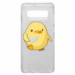Чехол для Samsung S10+ Цыпленок с ножом мем - PrintSalon